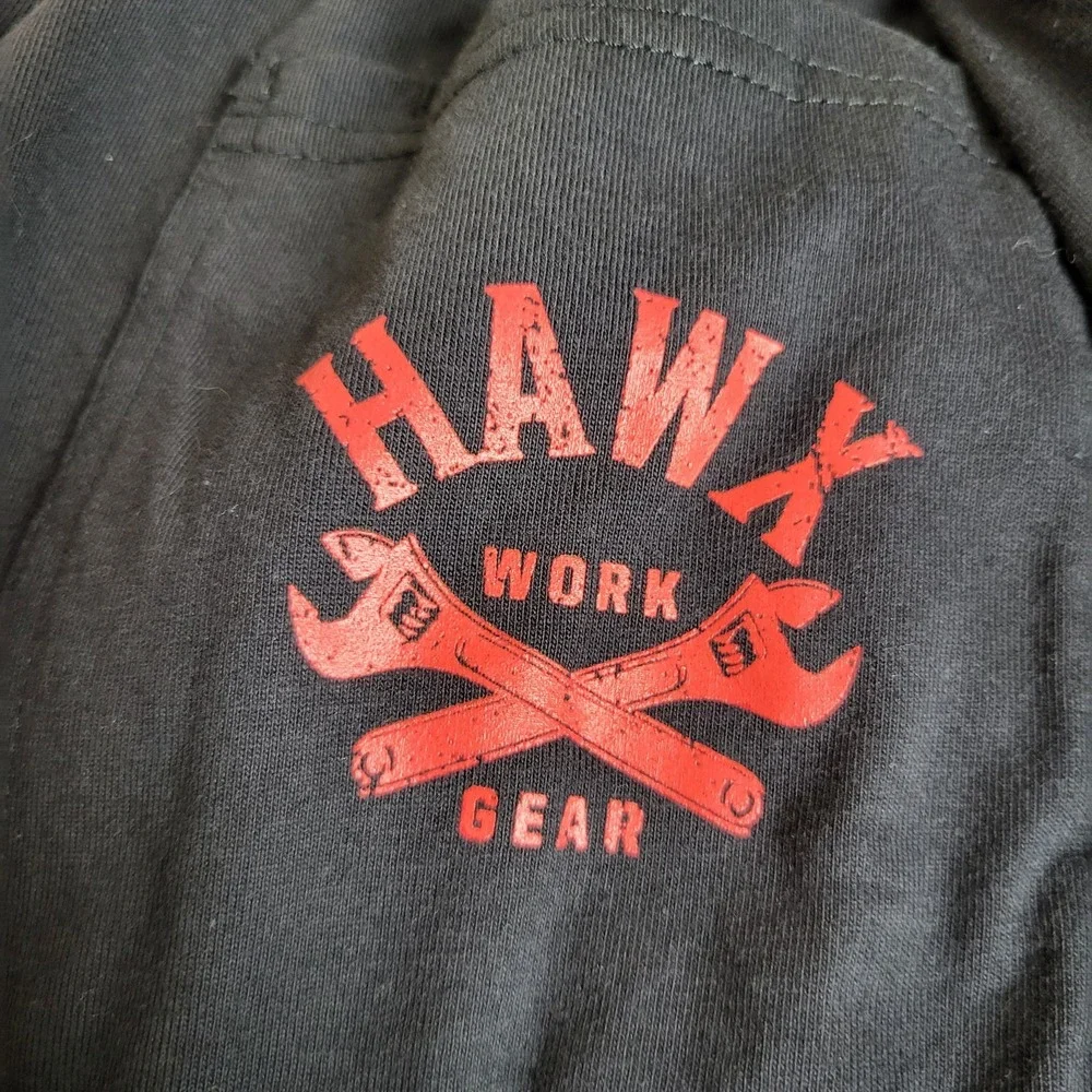 Hawx Men Shirt‎ 2XL Black Graphic Print Skull Wrenches Sleep Never Work Gear NWT